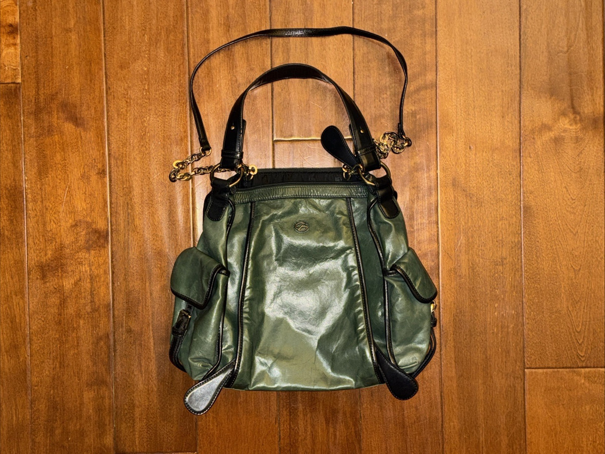 【関税&送料込】BIASIA Bags Green Green Leather Exterior Francesco Biasia Bags & Handbags for