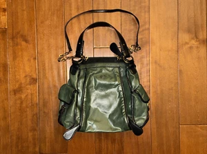 Francesco Biasia Schultertasche Handtasche Damen grün Leder Tasche Handtasche Top Henkel - Bild 1 von 24