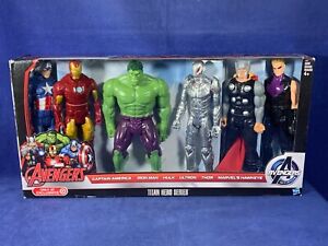 Marvel TITAN HERO SERIES Avengers 6-Pack HULK Hawkeye ULTRON Capt America THOR