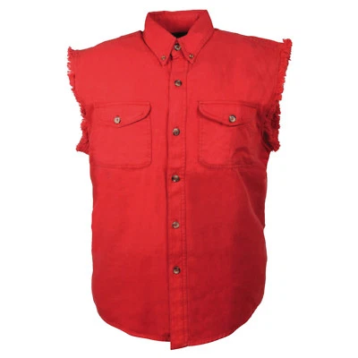 Camisa vaquera ligera roja sin mangas Milwaukee DM4007 Performance para hombre Foto 1 de 2