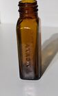 Vintage Antique Amber Glass Embossed Anacin Medicine Bottle No Cap