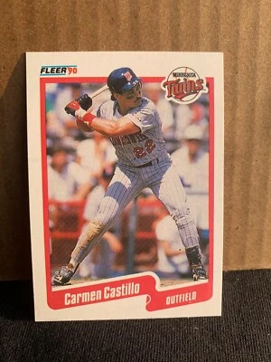 1990 Fleer Baseball Card Minnesota Twins Carmen Castillo - Image 1 of 2