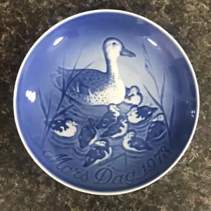 Vintage 1973 B & G Copenhagen Blue Duck Ducklings Mors Dag Mothers Day Plate 6" - Picture 1 of 6