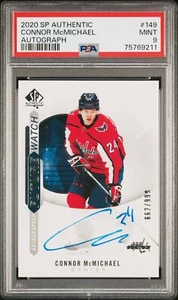 2020-21 SP Authentic Connor McMichael Future Watch Auto /999 PSA 9 Capitals - Picture 1 of 2