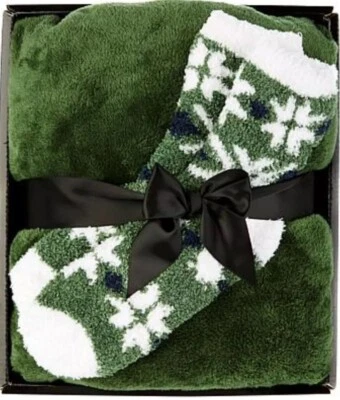 NUEVO CON ETIQUETAS ~ COLECCIÓN CONSERJE ~ Juego de calcetines y tiro suave y acogedor ~ Rojo - con calcetines de lunares Foto 1 de 4