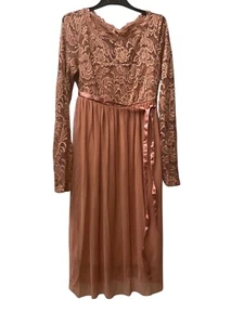 mamalicious maternity dress Size Small Peach Net / Lace - Picture 1 of 8