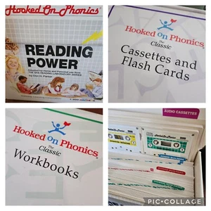 Hooked on Phonics Classic Vintage Set Books Tapes Stickers Flashcards 1993 Boxed - Picture 1 of 16