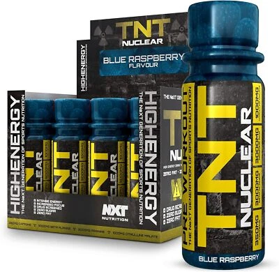 NXT Nutrition TNT Nuclear Shots 60ml x 12 NXT Preworkout energy zero carb shots