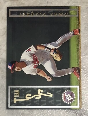 1996 Stadium Club Mantle Cereal Box Omar Vizquel #199 Silver Parallel Baseball - Image 1 of 2