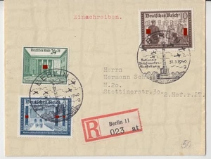 DR - 31.3.40, MiNr. 743, "Nat. Briefmarken-Ausstellung" auf Orts-EBF mit ZuF !! - Bild 1 von 2