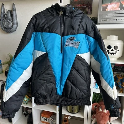 Vintage 90s Pro Player Carolina Panthers Puffer Jacket (L) - Image 1 of 4