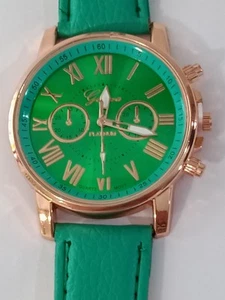 Reloj pulsera para mujer verde azulado aguamarina movimiento de cuarzo - Imagen 1 de 8