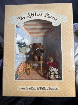 Littlest Bears by Gund #7022 GRANDFATHER & GRANDSON, 2.75" Brand New in Box - Image 1 of 4