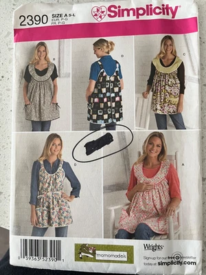 Simplicity pattern 2390 misses' maternity patterns size A (S-L) - uncut - Image 1 of 2