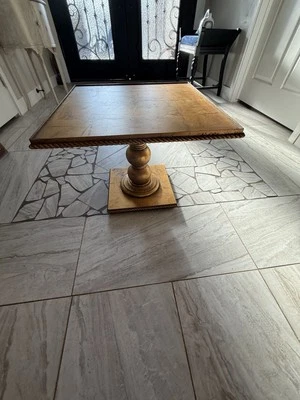 Suporte de mesa vintage quadrado madeira coquetel planta estilo regência inglês - Imagem 1 de 4