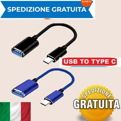 Cavo adattatore convertitore da USB C a USB, da USB C maschio OTG a femmina - Immagine 1 di 4