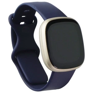 Fitbit Versa 3 Smartwatch (FB511) - Doré Étui / Bleu Infini Bandes (Full Set - Photo 1 sur 4