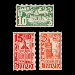Danzig, Scott B12-B14, Turm, Halle, Tor, 1935, MH, 111949 - Bild 1 von 2