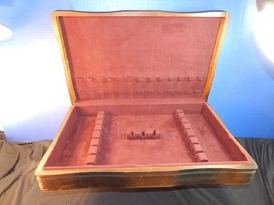 Ящик для столовых приборов столовое серебро деревянный сундук с защитой от потускнения войлочная подкладка размер XL - Изображение 1 из 4