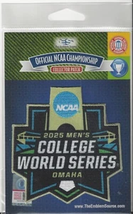 2025 NCAA Herren College Baseball World Series Offizieller Aufnäher Bügelbild Nähen CWS - Bild 1 von 1