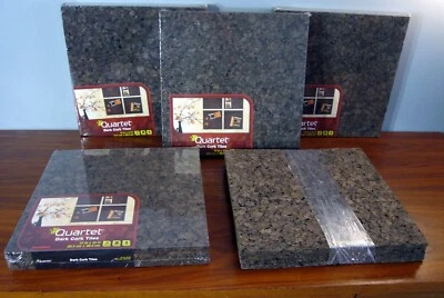 20 Quartet 12x12" Self stick pads Bulletin Board Tiles Dark set of 5 4/packs - Image 1 of 4