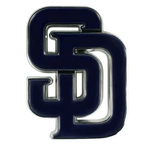 San Diego Padres Logo Solid Color Metal Auto Chrome Emblem - Picture 1 of 2