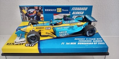 FERNANDO ALONSO 1:43 RENAULT R23 F1 PRIMA VITTORIA GP UNGHERIA 2003 LIVREA MI... - Immagine 1 di 4
