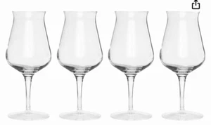 Set 4 MADE IN brand Stemmed Wine/Beer Glasses 14oz Italy Crystal Glass  New - Picture 1 of 11