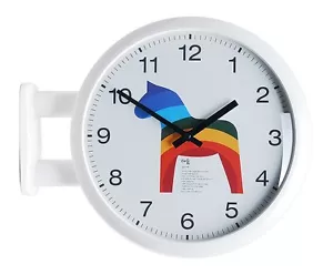 Cute Art Design Double Sided Wall Clock Round Station Clock Home Decor - Dasom - Picture 1 of 3