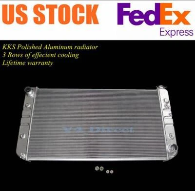 3 行散热器适用于 1982 - 93 雪佛兰 C10 C20 K30 GMC C1500 K2500 C3500 6.2L V8 1985 — 第 1/4 张图片