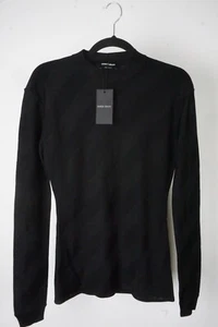 Giorgio Armani Black Wide Woven Striped Silk Blend Sz 2 US 38 BRAND NEW - Picture 1 of 4