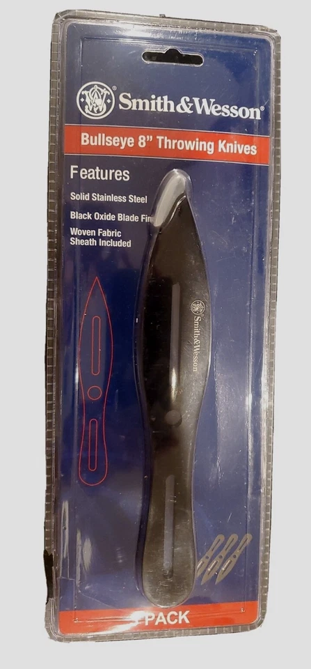 Smith & Wesson Juego de tres cuchillos de hoja fija negros 2Cr13 TK8BCP - NUEVO EN CAJA Foto 1 de 1