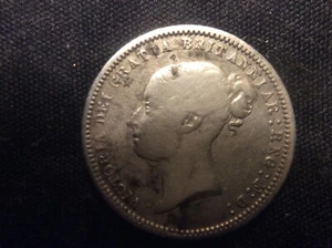 1873 extrem selten,Großbritannien 6 Pence,Typ A3,97% Rarität,Silber .925 - Bild 1 von 7
