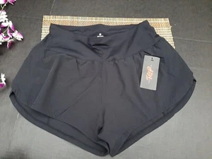 THE GYM PEOPLE Womens High Waisted Running Shorts Quick Dry Athletic Workout L - Picture 1 of 5