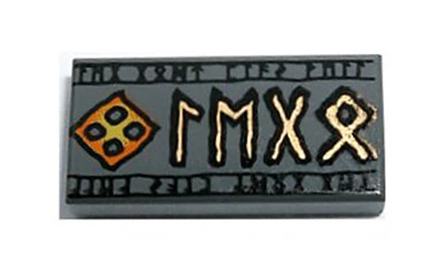 NEW LEGO - Tiles - Decorated - 1x2 Harry Potter Elder Futhark Runes x1 - 5378 - Image 1 of 1