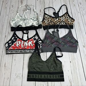 VS PINK Ultimate Sports Bras Bundle Lot of 5 Victoria’s Secret Under Armour XS