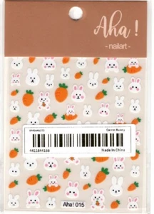 Nail Art Decal Stickers - Rabbits Bunnies - Ships from U.S. (Aha! 015) - Picture 1 of 3