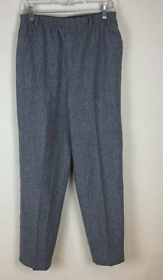 Pantalones de Colección ORVIS Para Mujer Talla 10 100% Lana Gris Tweed Forrados Bolsillos Cintura Elástica Foto 1 de 4