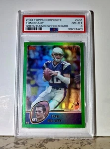Tarjeta Tom Brady 2023 Topps Allen & Ginter #436 retrato verde 174/250 PSA 8 casi nueva-como nueva - Imagen 1 de 2