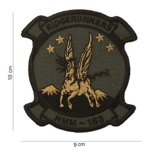 Aufnäher  der USAF  Geschwader Ridgerunners HMM-163  ca 10x9  cm - Bild 1 von 1