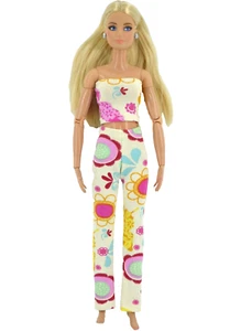 New Barbie Doll Clothes STRETCH PATTERNED PANTS/LEGGINGS~STRAPLESS TOP - Picture 1 of 3