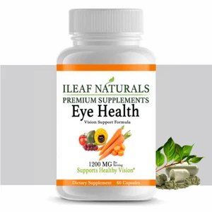 iLeafNaturals Eye Health Support 1200 mg - 60 Veggie Kapseln - Bild 1 von 7