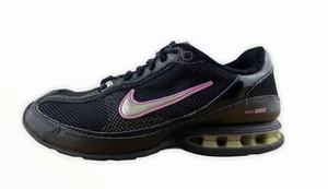 Nike Air Reax 333767-001 Lace Up Low Top Black Pink Womens Running Shoes Sz 6.5 - Picture 1 of 5