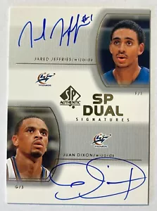 2002-03 SP Authentic Dual Signatures Auto Jared Jeffries Juan Dixon RC - Picture 1 of 2
