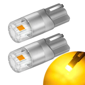 2x Amber T10 194 168 W5W Map Bright Dome Light LED Bulb Waterproof 2smd Amber - Picture 1 of 6