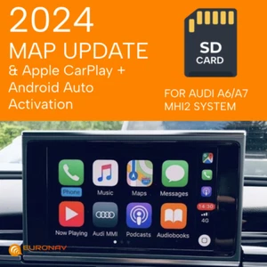 Audi A6/A7 MMI MHI2 2024 Maps Sat Nav Update + Apple CarPlay/Android Auto SD - Picture 1 of 6