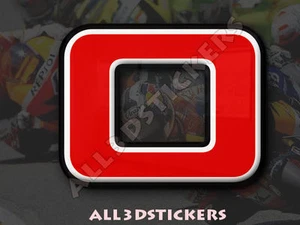 3D Stickers Resin Domed NUMBER 0 ZERO - Color Red - 50 mm(2 inches) Adhesive - Picture 1 of 1