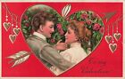 (PC) P.F.B. ART WORK, VALENTINE, WELL DRESSED COUPLE IN HEART FRAME,ARROW  H-326