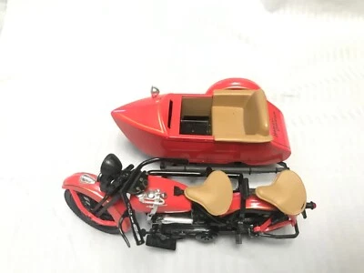 Harley Davison 1933 fundida a presión 2 asientos con banco Sidecar escala 1:12 Foto 1 de 4