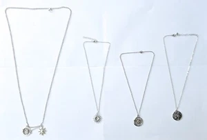 Crescent Moon and Sun Necklaces Bundle Various x4 Celestial Witchy Whimsy Goth - Picture 1 of 5